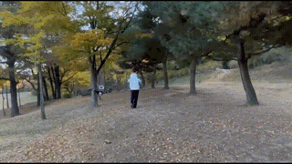 Mono-Camera-Only Target Chasing for a Drone in a Dense Environment by Cross-Modal Learning
